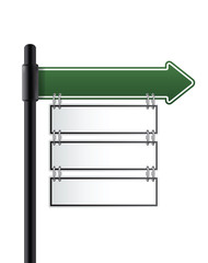 Obraz premium road sign.green color. vector