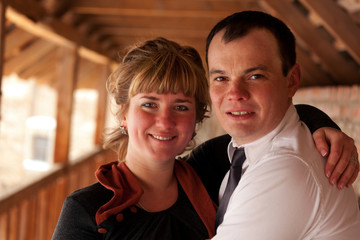 Portrait of a happy young couple