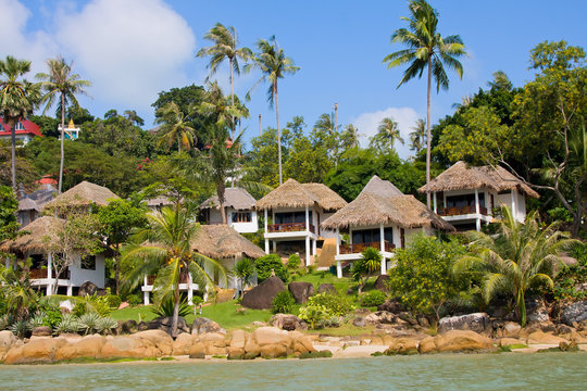 Tropical beach house on the island Koh Samui, Thailand