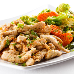 Roasted meat and vegetables
