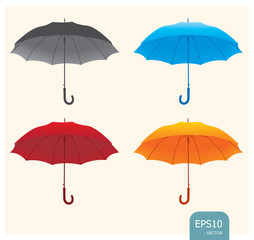 Fototapeta na wymiar Umbrellas set vector