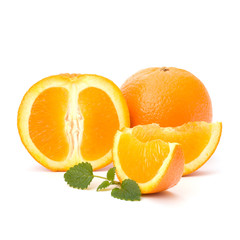 Fototapeta na wymiar Orange i cytryna liść mięty