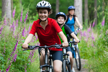 Family biking