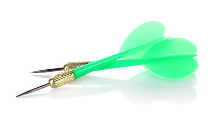 two darts isolated on white