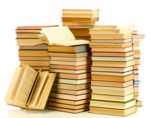 Obraz premium old books isolated on white