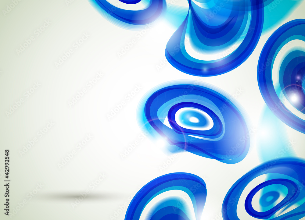 Poster abstract expressive background with blue circles