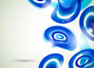 abstract expressive background with blue circles