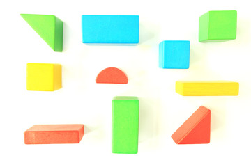 Toy Wooden Blocks on White © aureliano1704