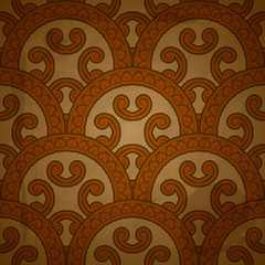 vector seamless  pattern on red grungy background with crumpled