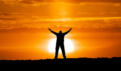 Silhouette of man