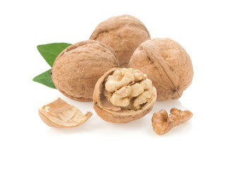 walnuts isolated on white