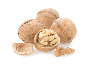 walnuts isolated on white