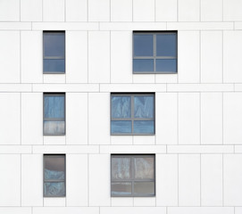 Windows in White Wall Under Construction