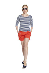 Fototapeta premium Portrait of a walking young woman