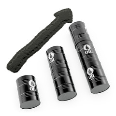 Oil price rise graphic