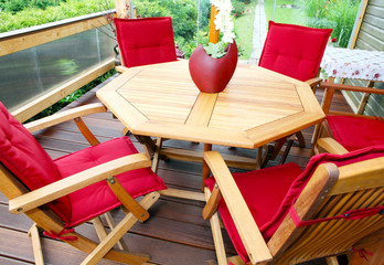 Gemütliche Terrassensitzgruppe