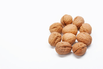 walnuts isolated on white background