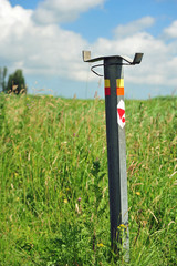 Steel T shaped pole in country