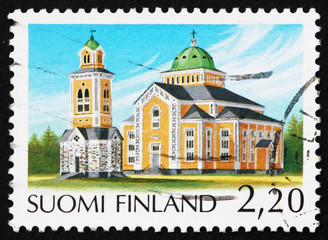 Postage stamp Finland 1988 Kerimaki Church, Finland