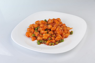 chicken with red sauce