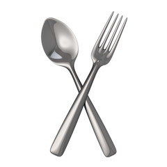 Crossed spoon and fork