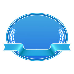 Blue blank label shield