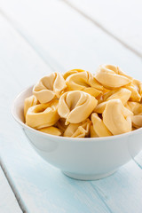 bowl of raw tortellini