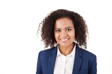 Beautiful afro business woman posing