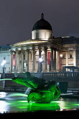 Trafalgar Square by night