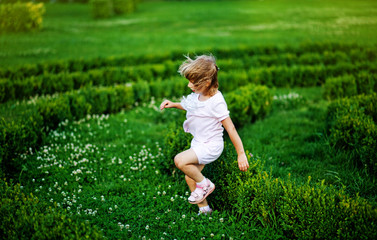 happy girl outdoors