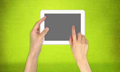 Finger Point on touch screen email communication