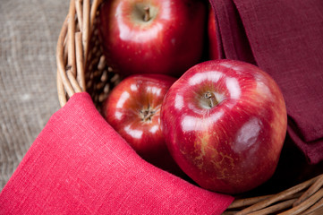 Still life: red apples