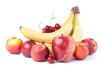 Fruit mix, white background