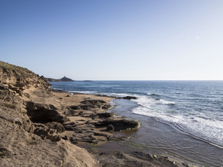 rocks and solitary beach in the east coast of Sardinia
