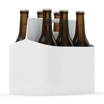 Packaging of Beer isolated on white background