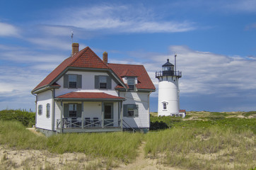 Fototapeta na wymiar Race Point Lighthouse, Privincetown, MA. USA