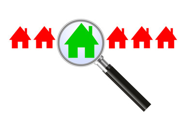 Searching for a house - concept