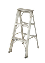 Aluminium stepladder isolated on white background