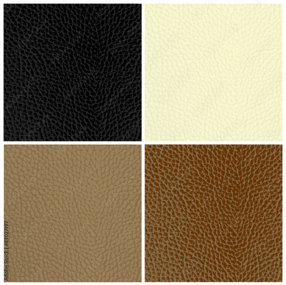 Wall mural set of leather textures