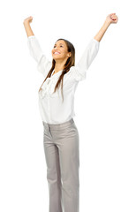 Businesswoman celebration