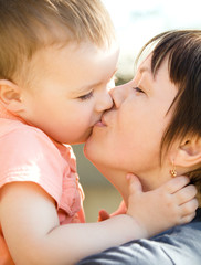 Portrait of a happy mother with her son