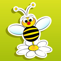 Bee and daisy