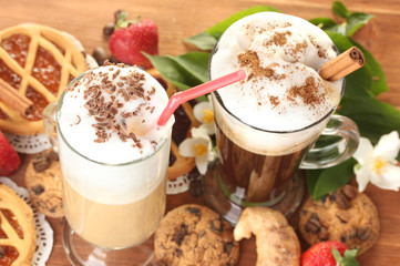 glasses of coffee cocktail