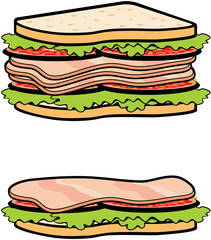 Two sandwiches
