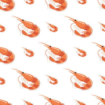 Seamless shrimps pattern