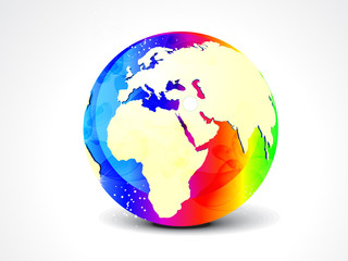 abstract colorful globe