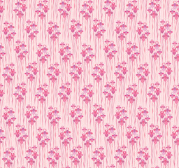 seamless pattern with pink flowers iris