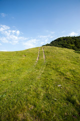 mountain road and hill