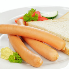 Bockwurst mit Toastbrot