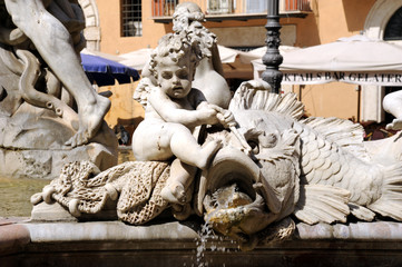 Rom Brunnen auf Piazza Navona Detail